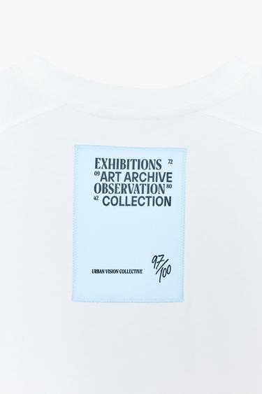 BOXY FIT T-SHIRT WITH LABEL - White by Zara - Image 7