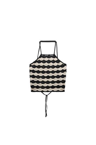 KNIT CROCHET TOP