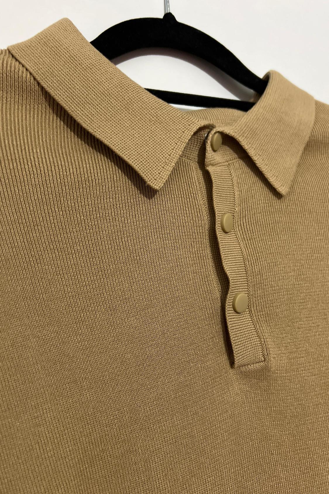 LONG SLEEVE KNIT POLO SHIRT - Image 2