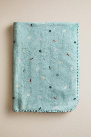 MICKEY & MINNIE ©DISNEY LETTERS FLEECE BABY BLANKET - Multicoloured by Zara