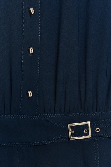 CREPE JUMPSUIT - Navy blue by Zara - Image 9