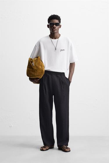 Zara Beyaz - KONTRAST BASKILI T-SHIRT - 0 görseli