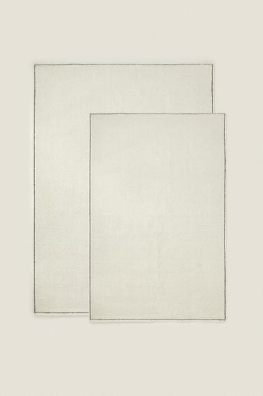 TAPETE RECTANGULAR LANA BOUCLÉ - Blanco de Zara