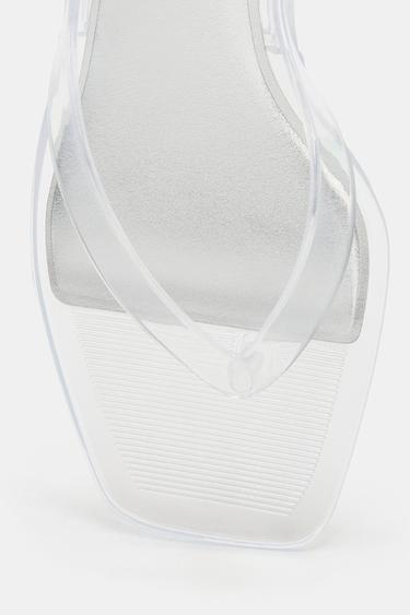 SANDALES À BRIDE EN VINYLE - Transparent de Zara - Image 5