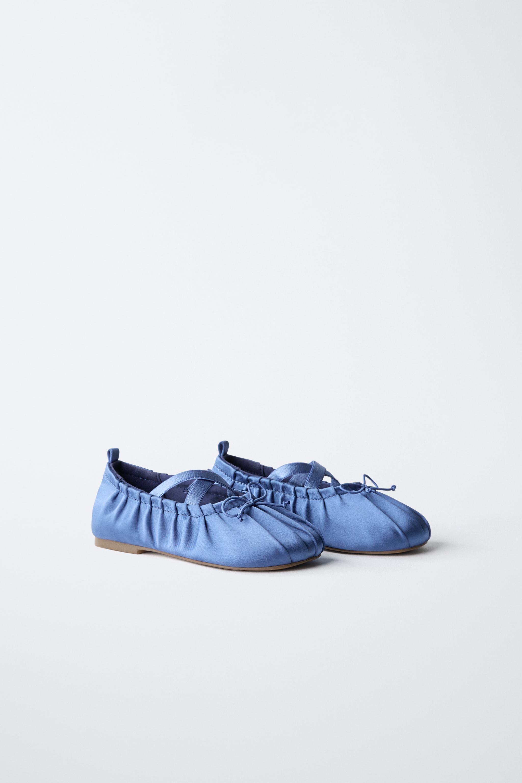 Обувь Zara SATIN-EFFECT BALLET FLATS — фото 2