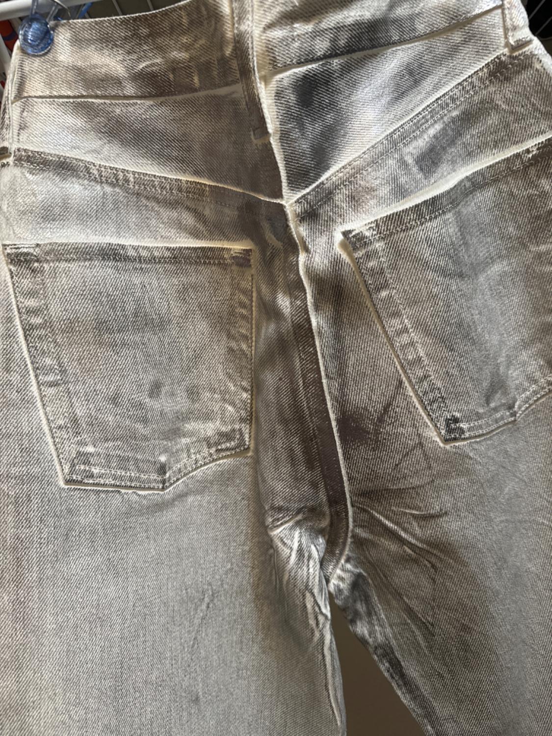 MID-RISE TRF WIDE LEG LOOSE FIT METALLIC JEANS - Image 3