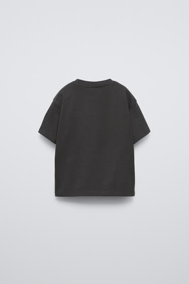 T-SHIRT À IMPRIMÉ ANIMAL - Gris anthracite de Zara - Image 1