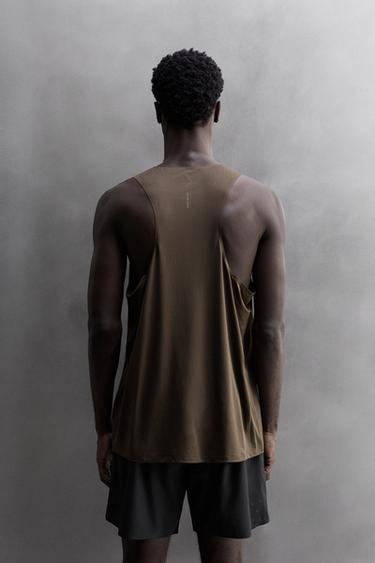 LIGHTWEIGHT RUNNING TANK TOP - Dark brown by Zara - Image 2