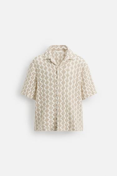 CROCHET TEXTURED SHIRT - Multicoloured by Zara