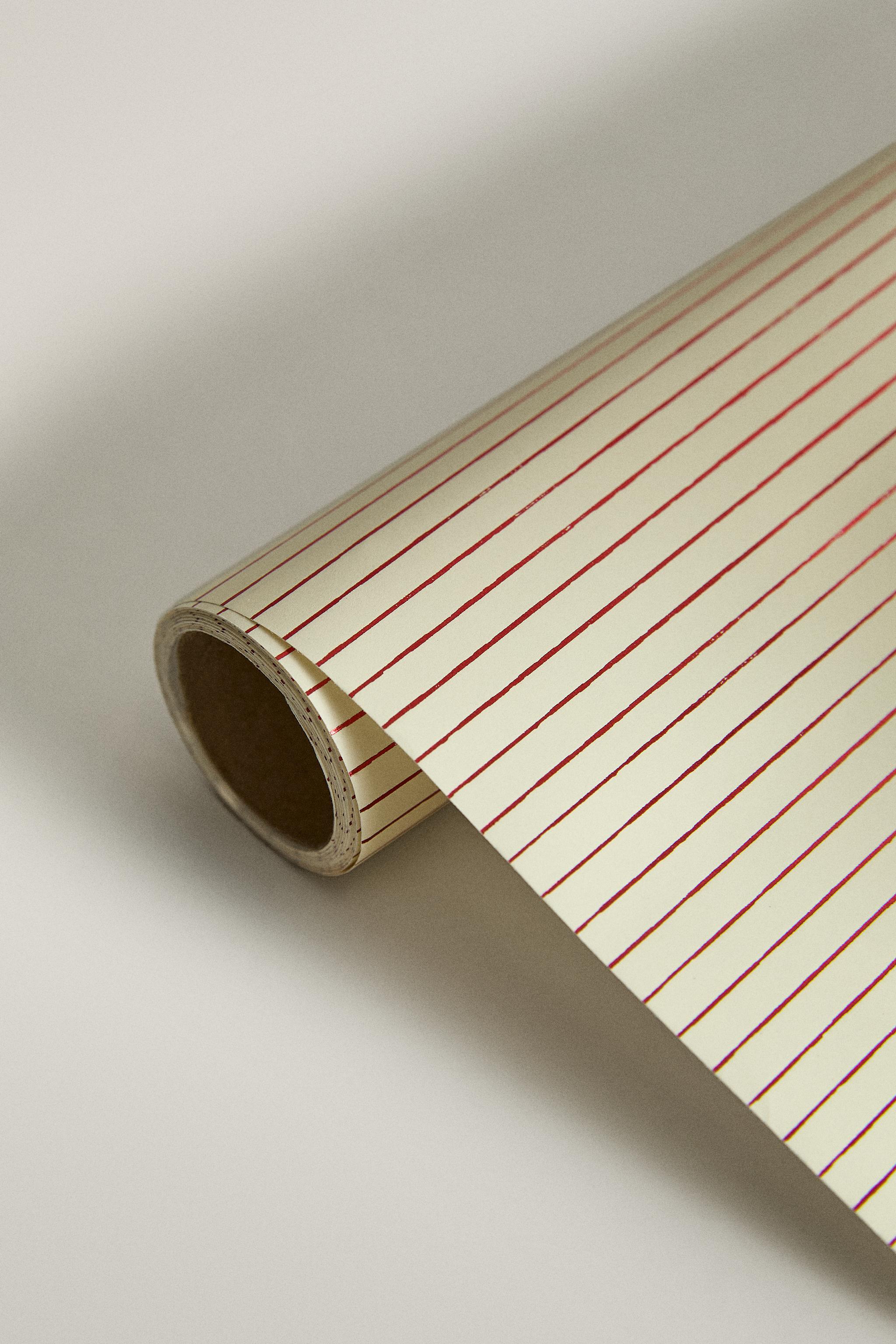 PAPIER CADEAU RAYURES FOIL NOËL