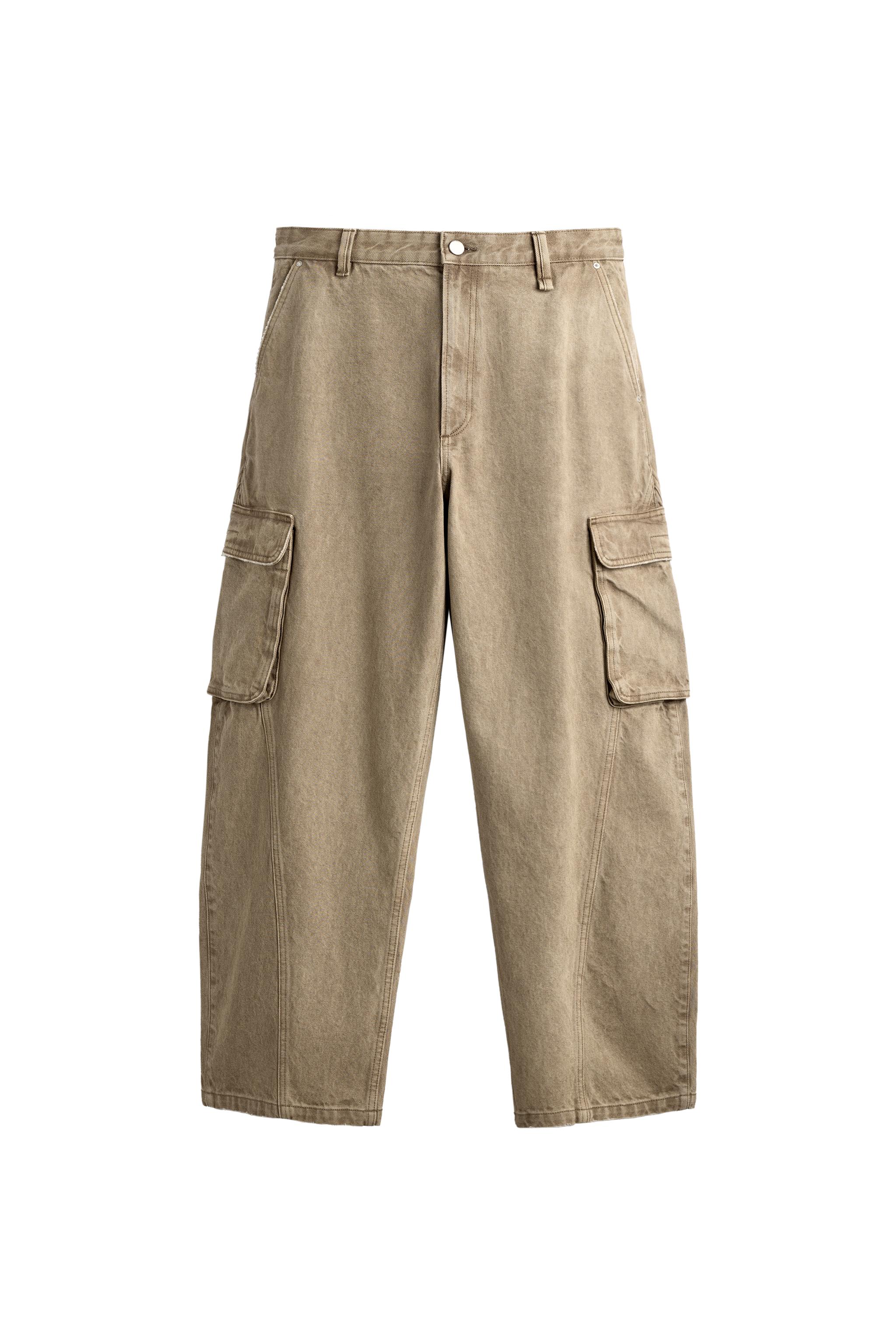 BALLOON FIT CARGO PANTS - Beige | ZARA United States