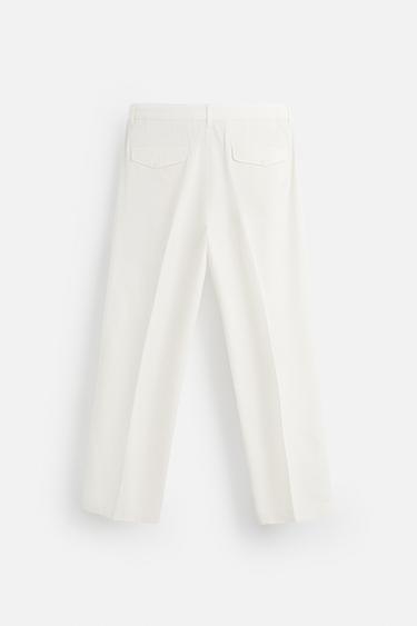 PANTALON FLUIDE PLIS - Blanc de Zara - Image 6