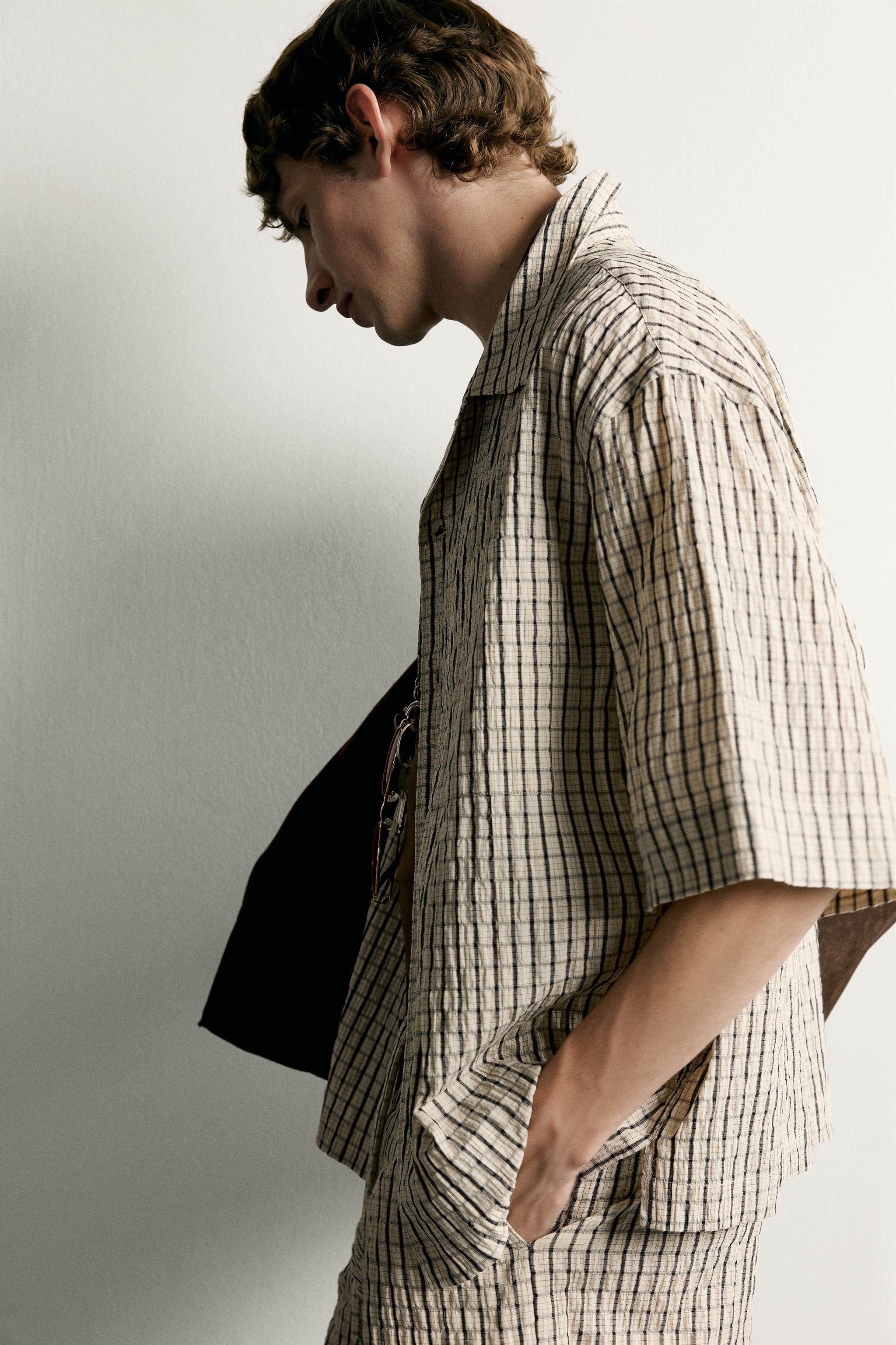 RELAXED FIT PLAID SHIRT
