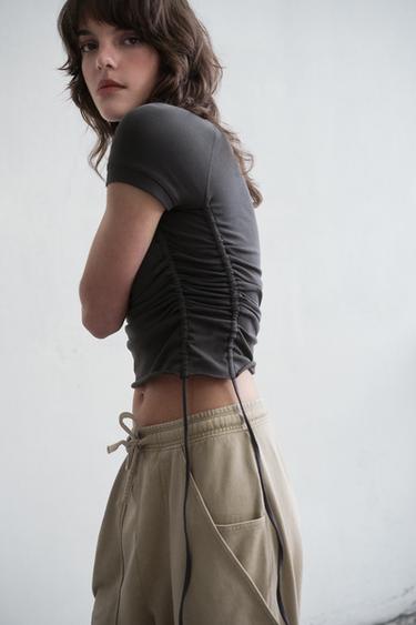 PANTALON DE JOGGING À POCHES - Beige de Zara - Image 2