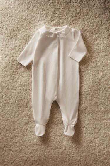 CHILDREN'S EMBROIDERED MOUSE ROMPER - Oyster-white by Zara - Image 6