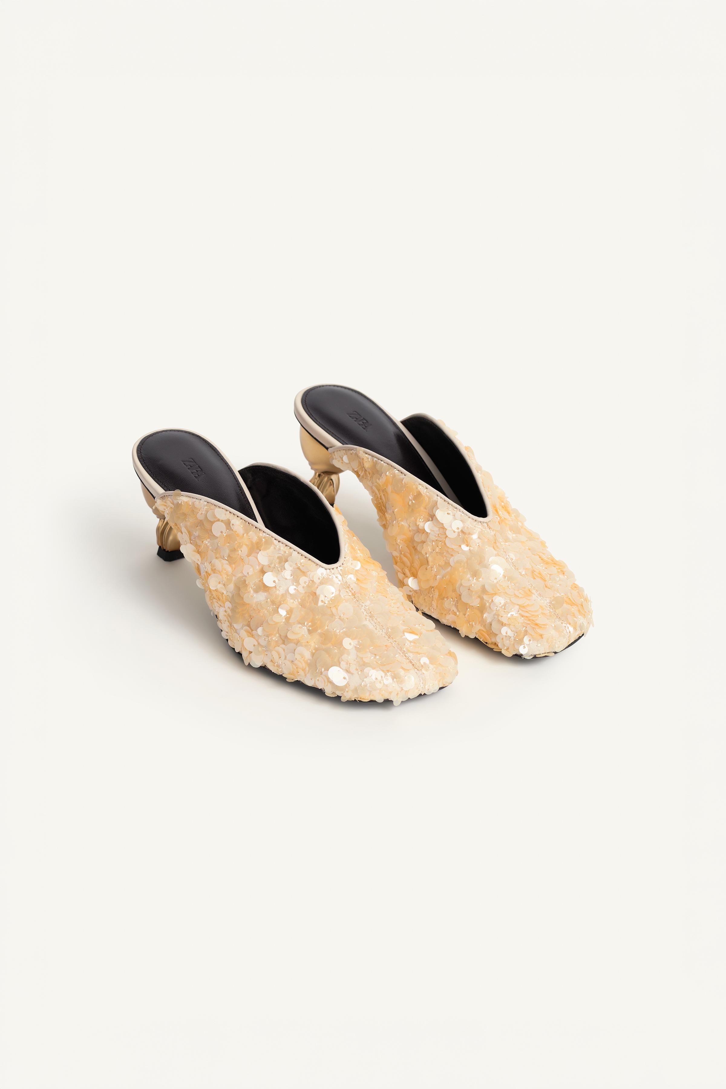 LIMITED EDITION BEADED MULE HEELS