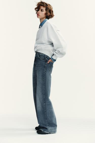 JEAN TRF EXTRA WIDE LEG TAILLE HAUTE - Indigo de Zara - Image 3