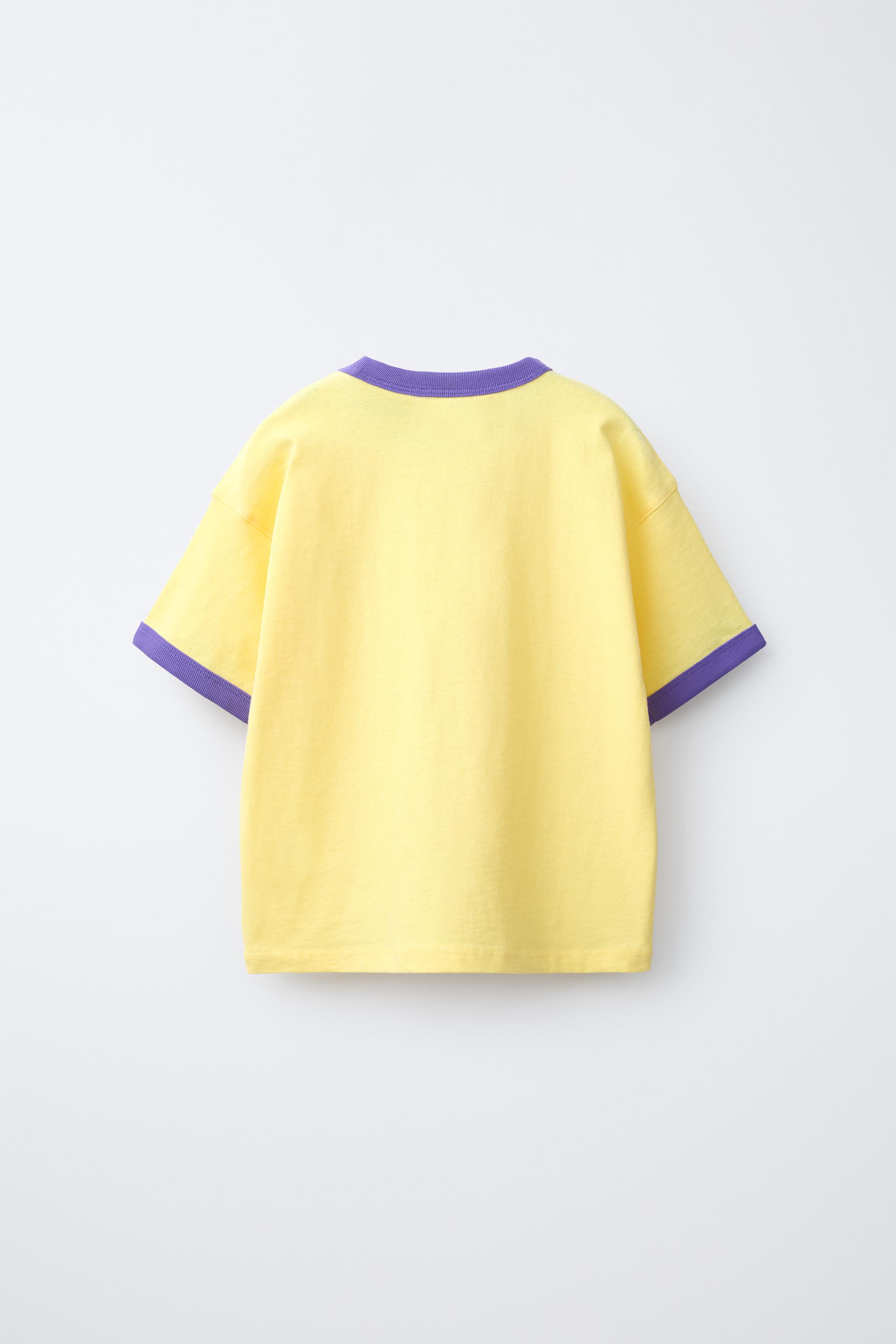 T-SHIRT BRODÉ EN CONTRASTE FRUIT OF THE LOOM