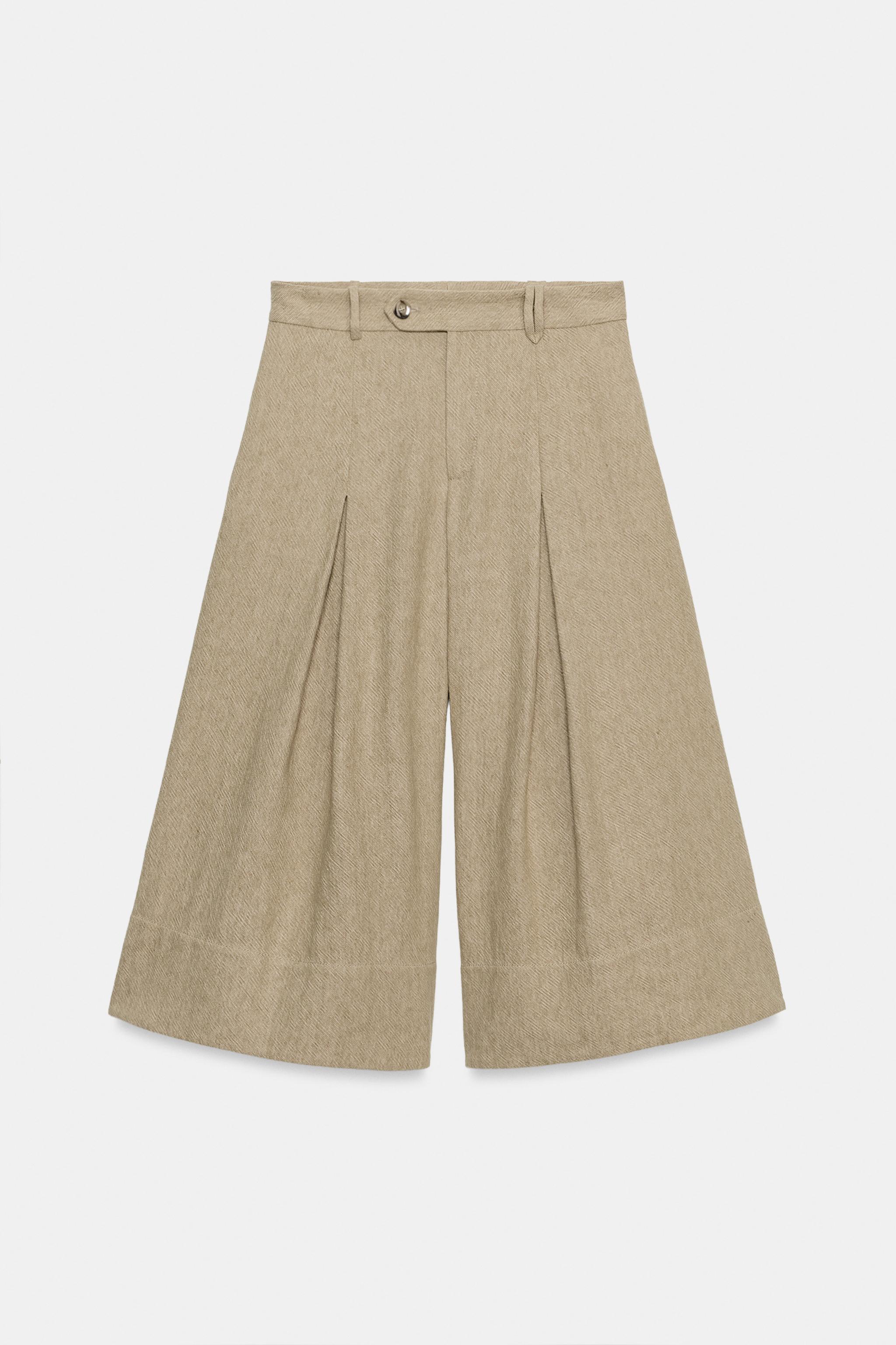 ZW COLLECTION WIDE-LEG LINEN PANTS