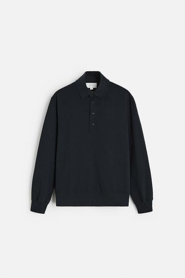 POLO SWEATSHIRT - Dark navy by Zara