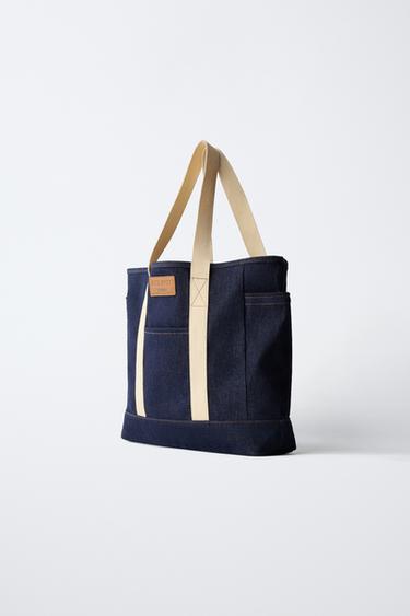 SAC SHOPPER EN DENIM - Bleu de Zara - Image 1