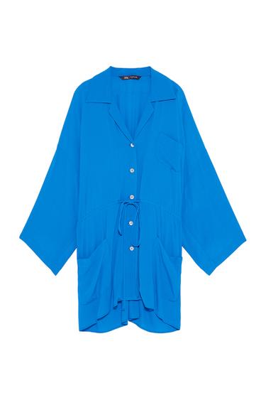 GATHERED BLOUSE WITH POCKETS