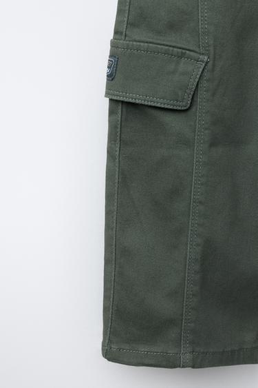 SOFT TOUCH CARGO TROUSERS - Petrol blue by Zara - Image 3