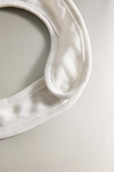 CHILDREN'S MUSLIN ELEPHANT BIB - Oyster-white by Zara - Image 1
