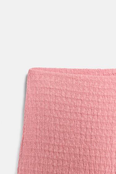 TEXTURED STRAIGHT-LEG TROUSERS - Pale pink by Zara - Image 6