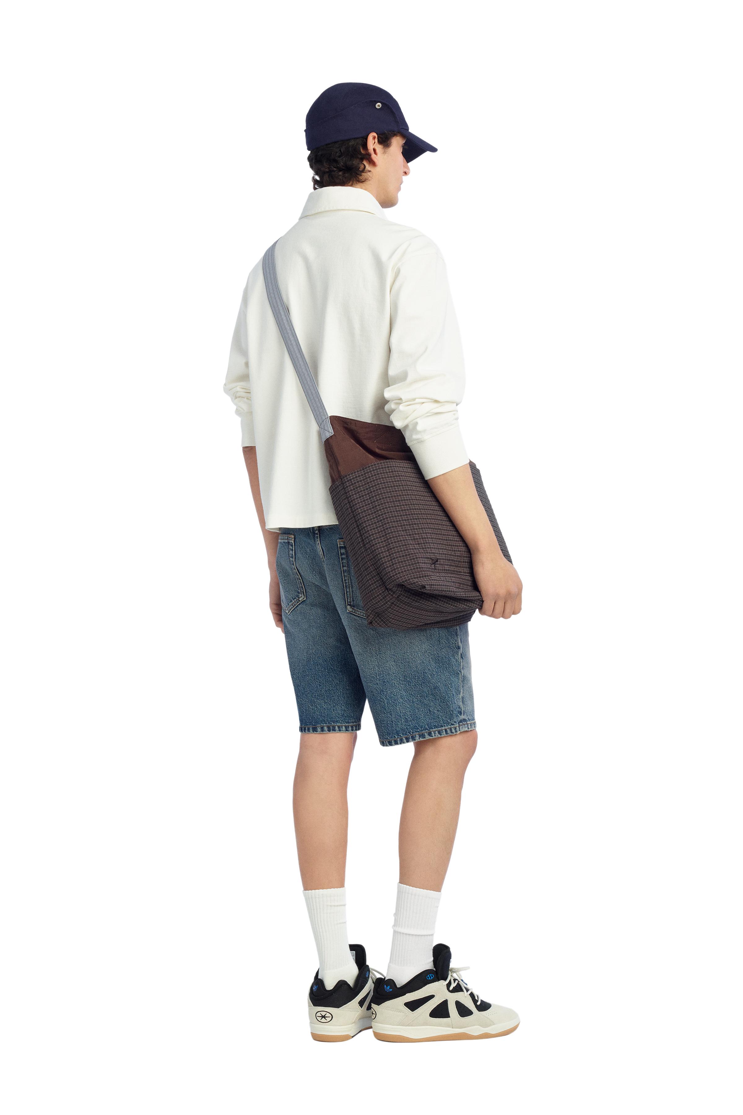 CROPPED FIT COTTON POLO SHIRT — Oyster-white