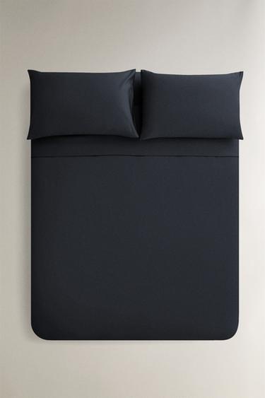 SATEEN DUVET COVER (1000 THREAD COUNT) - Dark navy by Zara