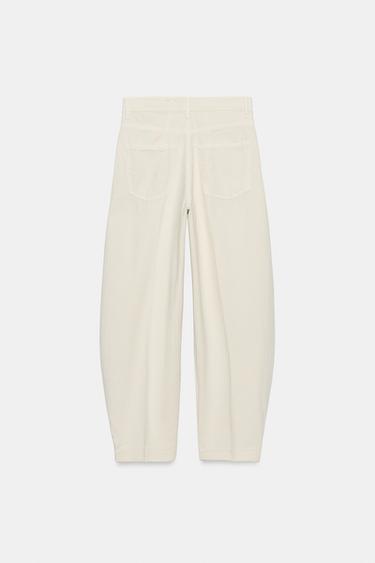 ZW COLLECTION TAPERED HIGH-WAIST JEANS - Butter by Zara - Image 7