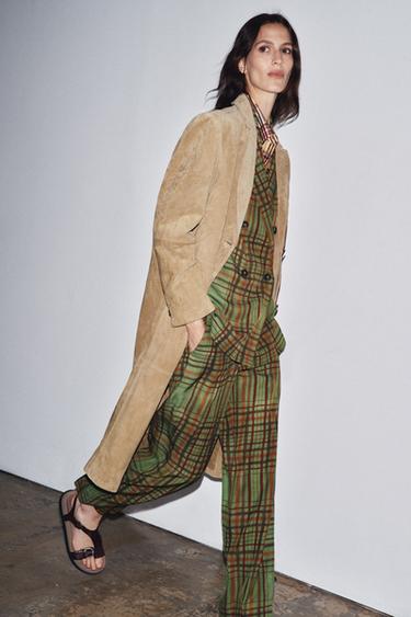 100% SUEDE LEATHER COAT ZW COLLECTION LIMITED EDITION - Beige by Zara - Image 3