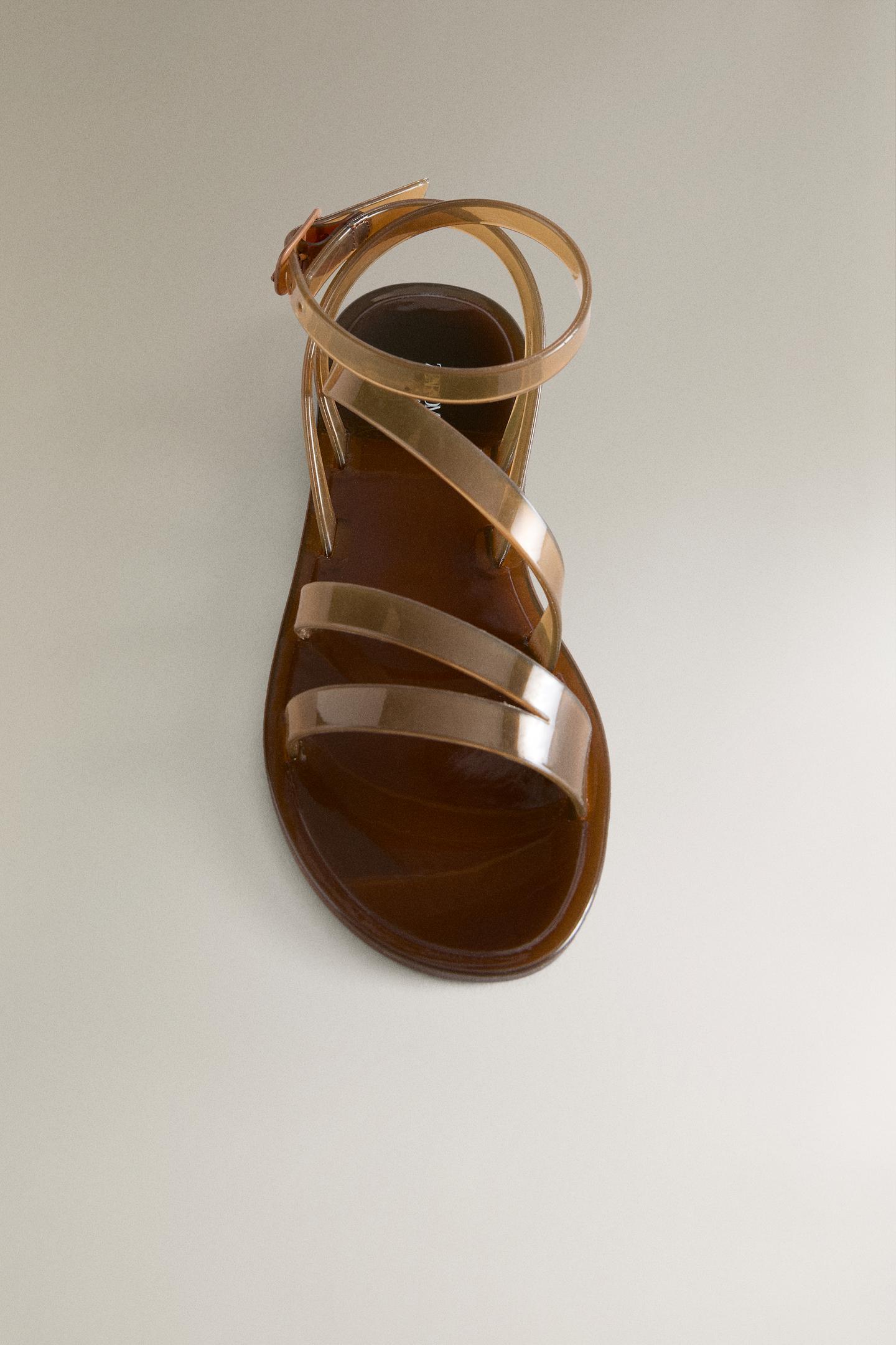 Детские сандалии Zara Jelly Strap, цвет: Коричневый — фото 5