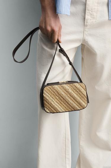 ПЛЕТЕНАЯ СУМКА — КОРИЧНЕВЫЙ от Zara — изображение 0