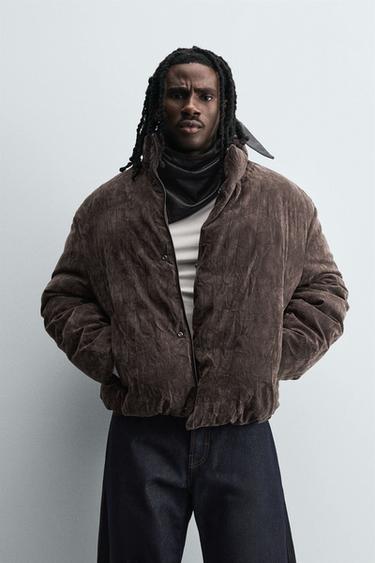 CRINKLED-EFFECT PADDED JACKET LIMITED EDITION - Brown by Zara