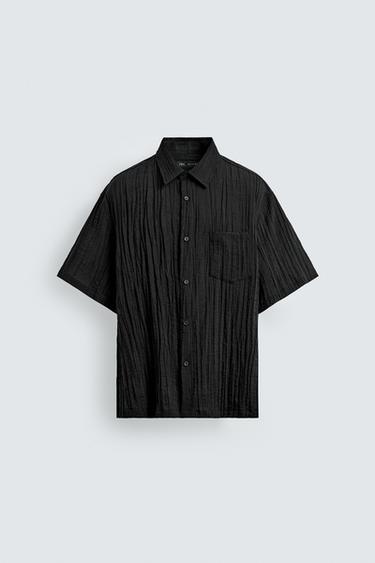 CHEMISE FLUIDE STRUCTURÉE EN RELIEF - Noir de Zara - Image 6