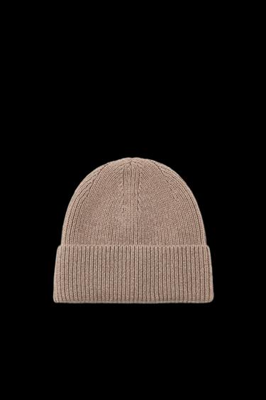 RIBBED TURN-UP BEANIE - Beige by Zara - Image 0