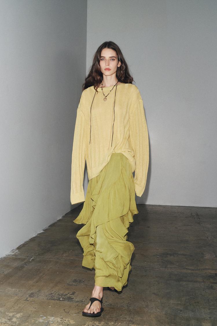 Volantes Zara Faldas Largas Zara 2021 Faldas Largas Faldas De Zara