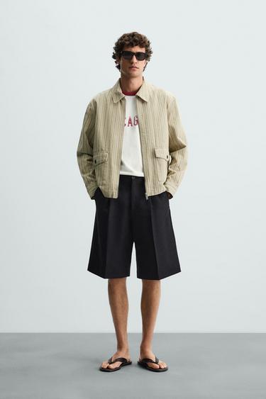 CAMISA AMPLA COM LISTRAS ESPIGA - listrado da Zara - Imagem 0