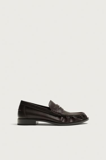 MOCASÍN VESTIR ANTIFAZ - Chocolate de Zara