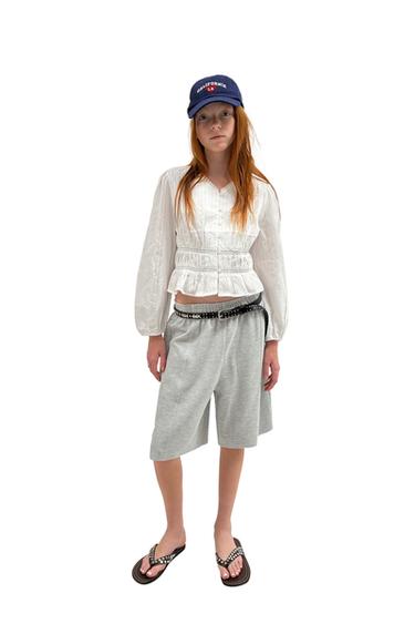 ロマンティックゴム仕様シャツオフホワイトZaraのロマンティックゴム仕様シャツ - オフホワイト