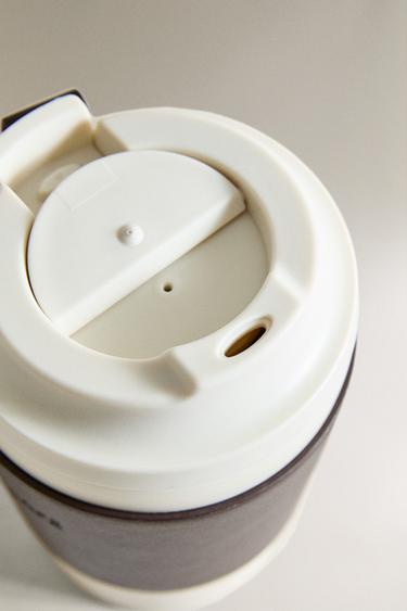 LIDDED MUG WITH BAND - Brown by Zara - Image 2