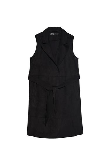 FAUX SUEDE WAISTCOAT