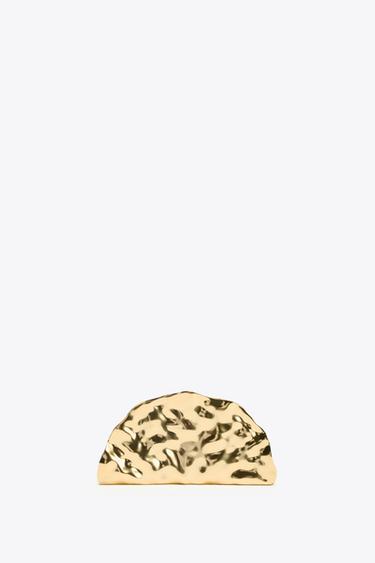 Zara METALLIC HARD CLUTCH - Golden - Image 0