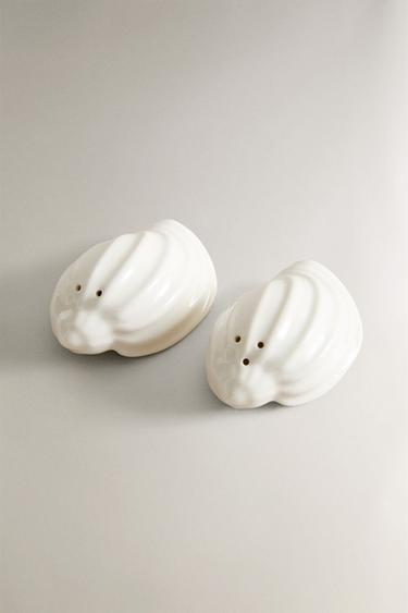 ENSEMBLE SALIÈRE ET POIVRIÈRE COQUILLAGES - Blanc de Zara - Image 1