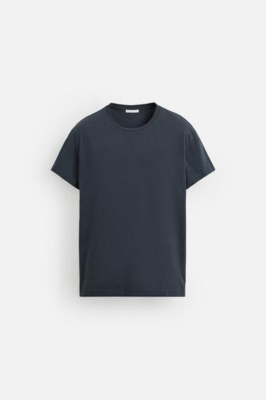 CAMISETA 90´S FIT BÁSICA - Marino de Zara