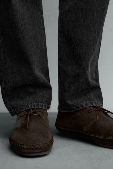 CHAUSSURES EN CUIR À SEMELLE VIBRAM® AARON LEVINE X ZARA - Marron de Zara - Image 2