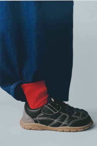 LONG RIBBED SOCKS - Red by Zara