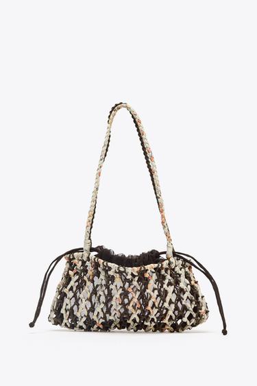 Zara MINI WOVEN BRAIDED BAG - Chocolate - Image 0